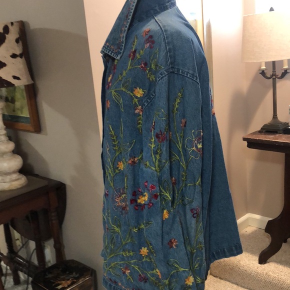 Tantrums embroidered denim jacket 2X - Picture 4 of 9